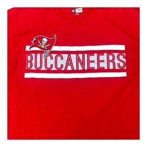 NFL Team Apparel Tampa Bay Buccaneers Bucs Fan Gear Tailgating Red TShirt Size L